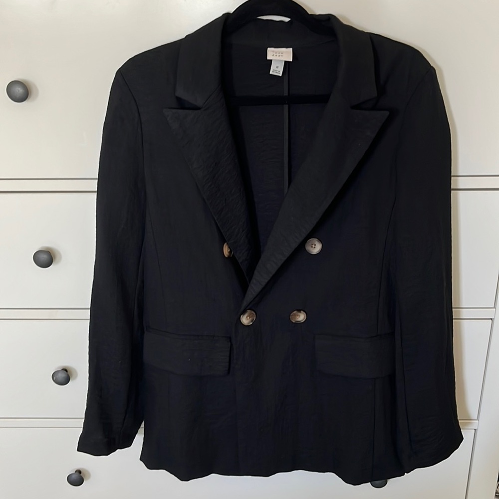 Black Linen Blazer